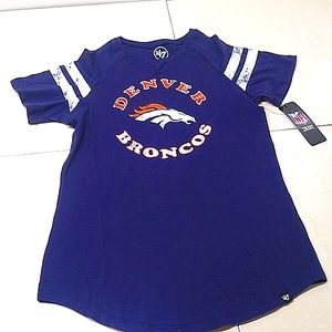 NWT NFL Denver Broncos Blue Tunic Top